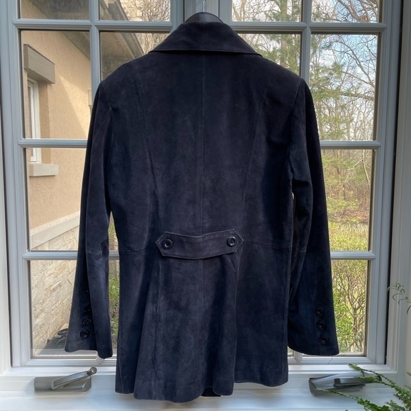 ❌ SOLD ❌ Wilson’s Navy Blue Suede Leather Jacket - Picture 2 of 6